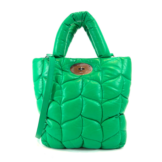 Mulberry Big Softie Tote/Crossbody Bag Emerald Green Calfskin Leather